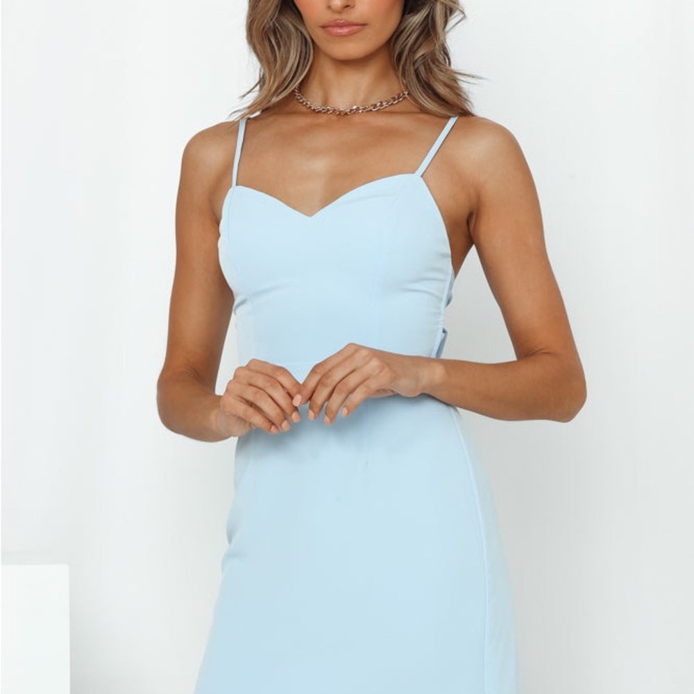 Hello Molly Next Contender Dress Blue Size Large Medium 8 - Picture 2 of 12